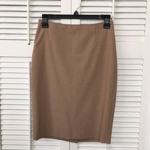 Tan pencil skirt